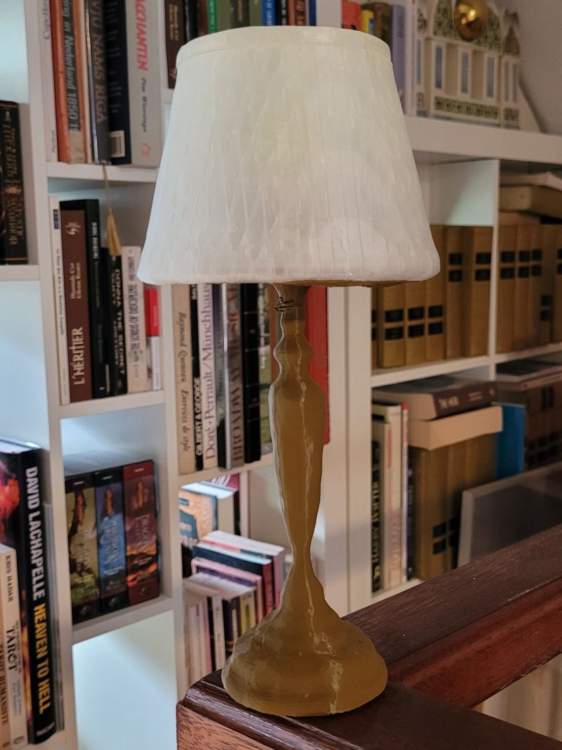 AI-prompted 3D printed lamp